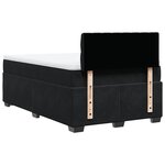 vidaXL Sommier à lattes de lit avec matelas Noir 120x200 cm Velours