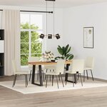 vidaXL Chaises à manger lot de 6 crème similicuir