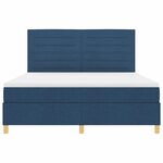 vidaXL Lit à ressorts avec matelas Bleu 180 x 200 cm tissu