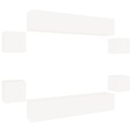 vidaXL Ensemble de meubles TV 8 Pièces Blanc Bois d'ingénierie