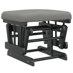 vidaXL Chaise berçante avec repose-pied Gris clair Tissu