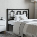 vidaXL Tête de lit métal noir 100 cm