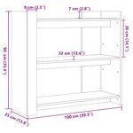 vidaXL Table console gris béton 100x35x90 cm bois d'ingénierie