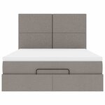 VidaXL Cadre de lit ottoman avec matelas taupe 140x200 cm tissu