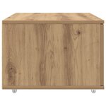 vidaXL cabinet à tiroirs Chêne artisan Panneau de particules  stratifié