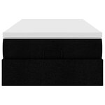 vidaXL Cadre de lit ottoman avec matelas noir 90x190 cm tissu