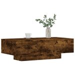 vidaXL Table basse chêne fumé 100x49 5x31 cm bois d'ingénierie