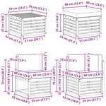 vidaXL Ensemble de canapés d'extérieur 7 pc Blanc et gris clair
