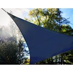 Perel Voile d'ombrage LED intégré Ciel étoilé Triangle 3 6m Bleu foncé