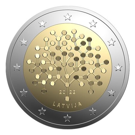 Pièce de monnaie 2 euro commémorative Lettonie 2022 – Connaissance financière