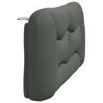 vidaXL Coussin de tête de lit Hvar gris foncé 152 cm tissu
