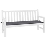 vidaXL Coussin de banc de jardin anthracite 200x50x4 cm tissu oxford