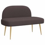 vidaXL Banc rembourré avec dossier Marron foncé 110 x 60 x 76 cm