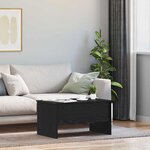 vidaXL Table basse Chêne noir 80 x 50 5 x 42 5 cm Bois d'ingénierie