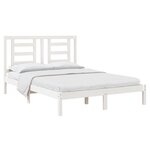 vidaXL Cadre de lit sans matelas blanc 140x190 cm bois de pin massif