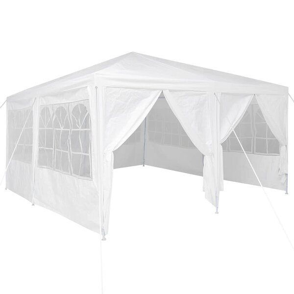 vidaXL Tente de fête 400 x 400 x 266 cm Blanc Polyéthylène