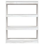 Vidaxl bibliothèque/séparateur de pièce blanc 100x30x103 cm pin massif