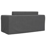 vidaXL Canapé-lit pour enfants 2 places anthracite peluche douce