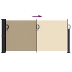 vidaXL Auvent latéral rétractable beige 100x500 cm