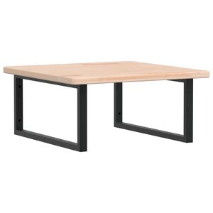 vidaXL Étagère de vasque murale acier et bois de chêne massif