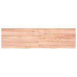 vidaXL Dessus de table marron clair bois chêne massif traité