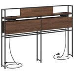 vidaXL Tête de lit de rangement Chêne marron 120 cm Bois d'ingénierie