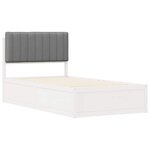 vidaXL Cadre de lit avec tête de lit rembourrée Gris clair