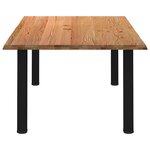 vidaXL Table à manger et bord naturel bois massif chêne rectangulaire