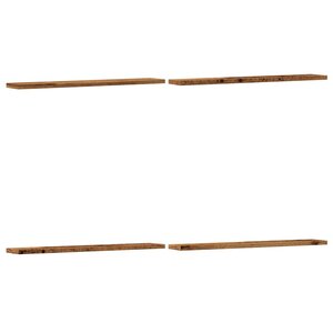 vidaXL Étagères murales 4 Pièces vieux bois 60x20x1 5cm bois d'ingénierie