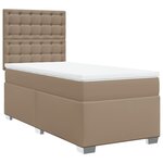 vidaXL Sommier à lattes de lit avec matelas Cappuccino 100x200 cm