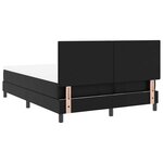 vidaXL Cadre de Lit avec Matelas Noir 140 x 190 cm Faux cuir