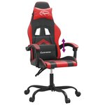 vidaXL Chaise de jeu Noir et rouge Similicuir