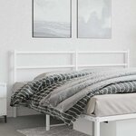 vidaXL Tête de lit de remplacement métal blanc 180 cm