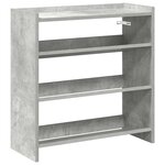 vidaXL Étagère à chaussures gris béton 60x25x62 cm bois d'ingénierie