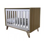 Lit bébé TRIESTRE chêne-blanc 60x120cm