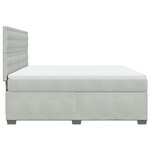 vidaXL Sommier à lattes de lit et matelas Gris clair 180x200cm Velours