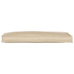 vidaXL Coussin pour banc de palette Beige 110 x 40 x 8 cm Tissu Oxford