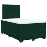 vidaXL Sommier à lattes de lit avec matelas vert foncé 120x190 cm