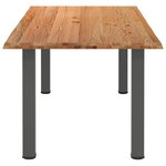 vidaXL Table à manger marron clair bois de chêne massif rectangulaire