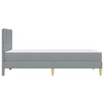 vidaXL Cadre de lit Gris clair 90 x 190 cm Polyester