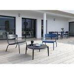 Fauteuils lounge terrasse en aluminium haora (lot de 2)