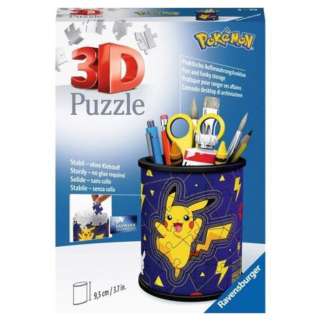 Pokémon puzzle 3d pot a crayons - ravensburger - puzzle 3d enfant