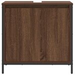 vidaXL Meuble salle de bain lavabo chêne marron 60x34 5x60 cm