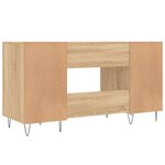 vidaXL Bureau chêne sonoma 140x50x75 cm bois d'ingénierie