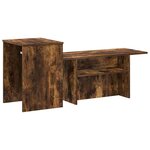 vidaXL Table console Chêne fumé 91 5 x 35 x 38 5 cm Bois d'ingénierie