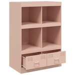 vidaXL Buffet haut rose 67x39x95 cm acier