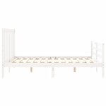 vidaXL Cadre de lit sans matelas blanc 160x200 cm bois de pin massif