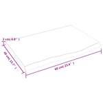 vidaXL Dessus de bureau marron foncé 60x40x2 cm bois chêne traité