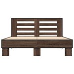 vidaXL Cadre de lit sans matelas chêne marron 120x200 cm