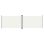vidaXL Auvent latéral rétractable Crème 220x600 cm